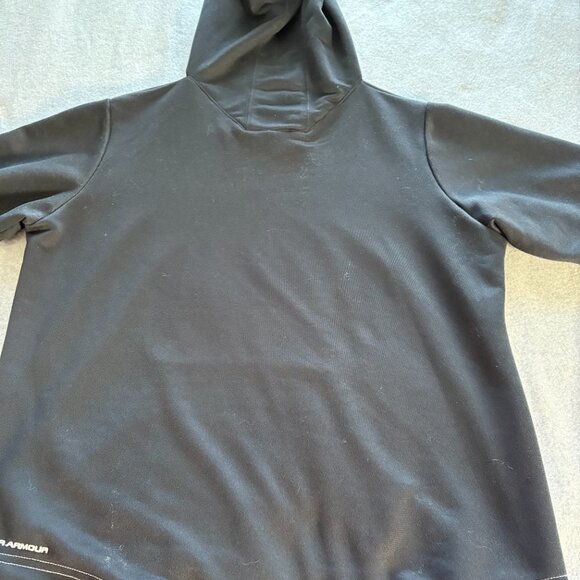 Under Armour Women's Black Fleece Pullover Hoodie Kangaroo Pocket XL - Picture 11 of 13